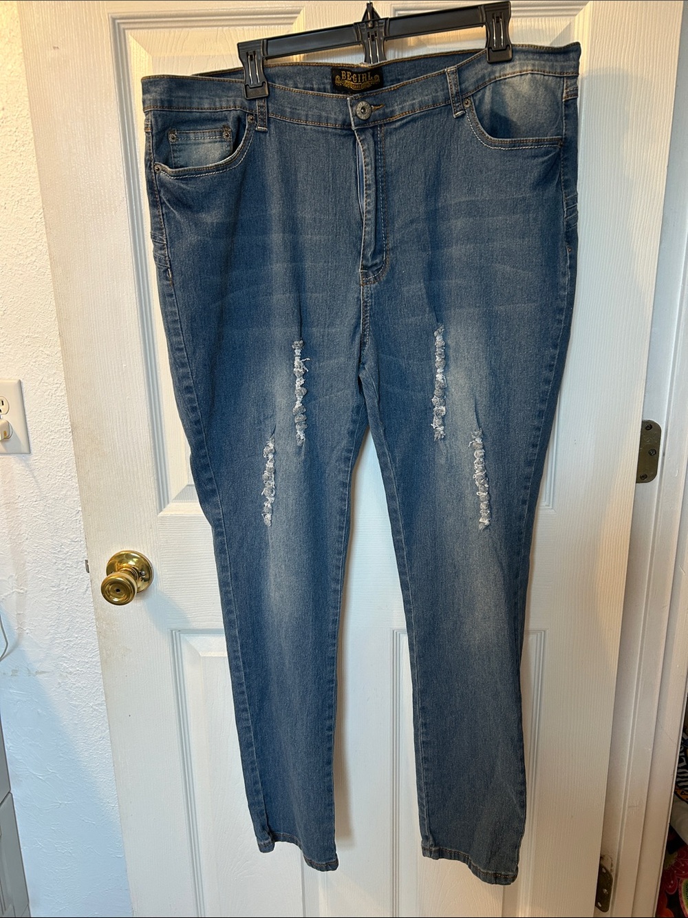 Be Girl Women’s Jeans embroidered back pockets gold tag size 22 plus size jeans - Picture 3 of 12
